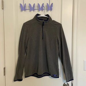 EUC | L.L. Bean women’s gray soft brushed fitness fleece zip jacket‎ — medium